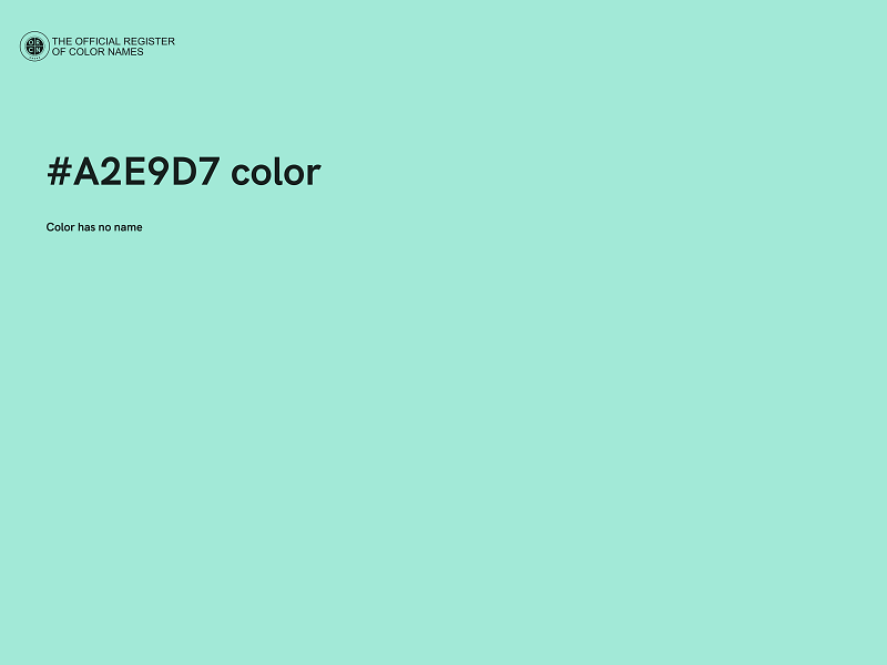 #A2E9D7 color image