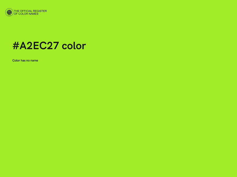 #A2EC27 color image