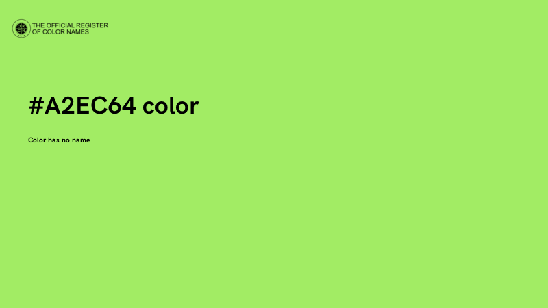 #A2EC64 color image