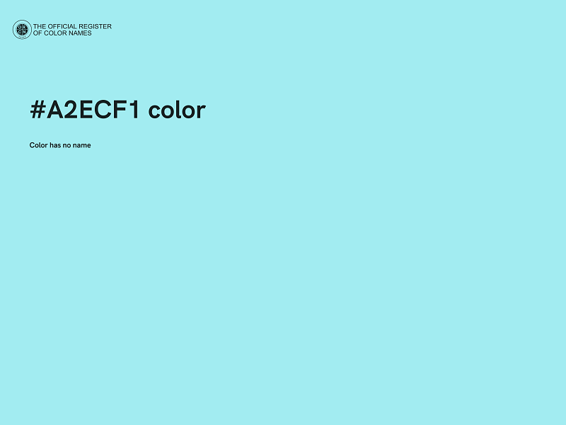 #A2ECF1 color image