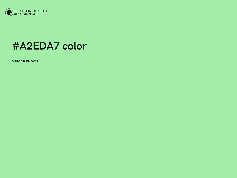 #A2EDA7 color image