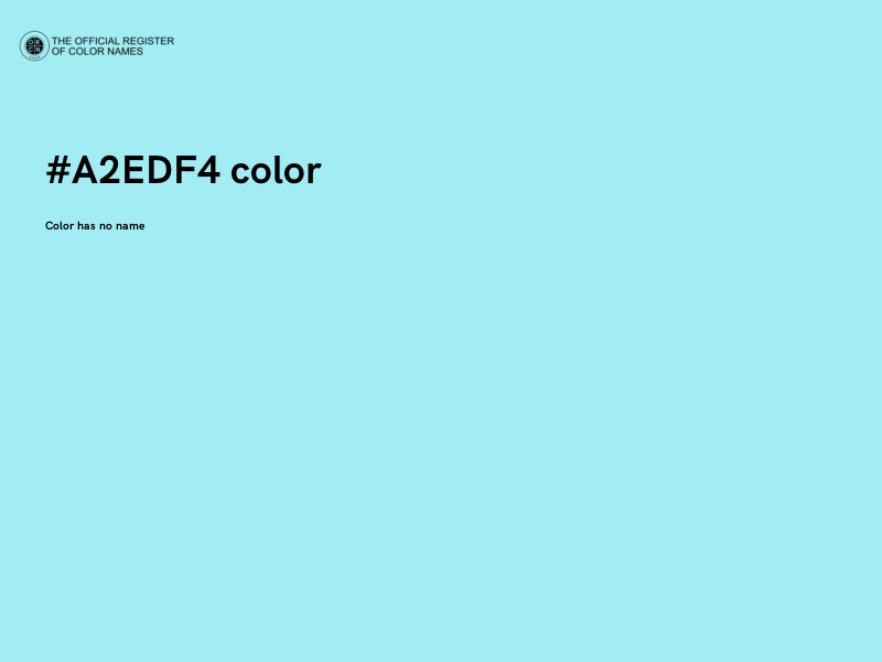 #A2EDF4 color image
