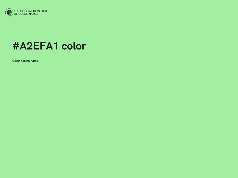 #A2EFA1 color image