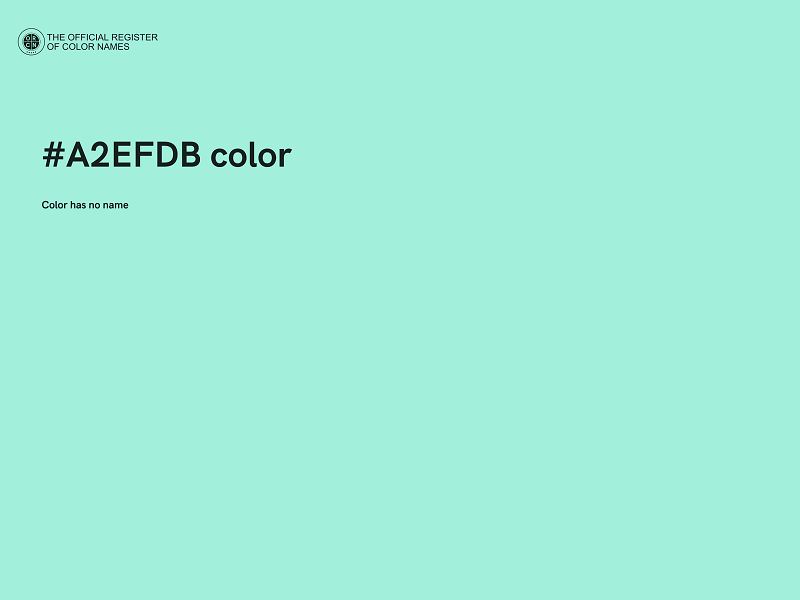 #A2EFDB color image