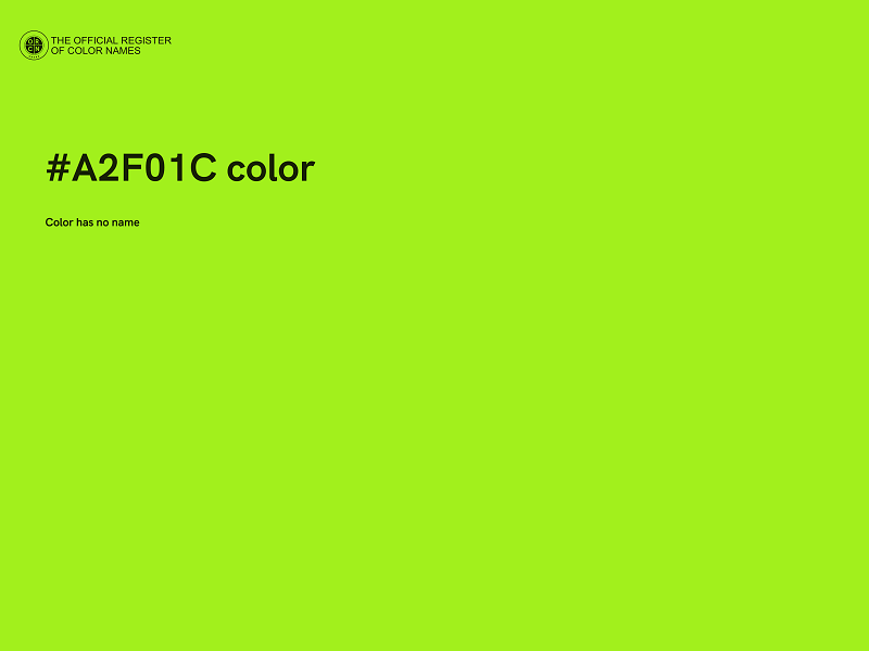 #A2F01C color image