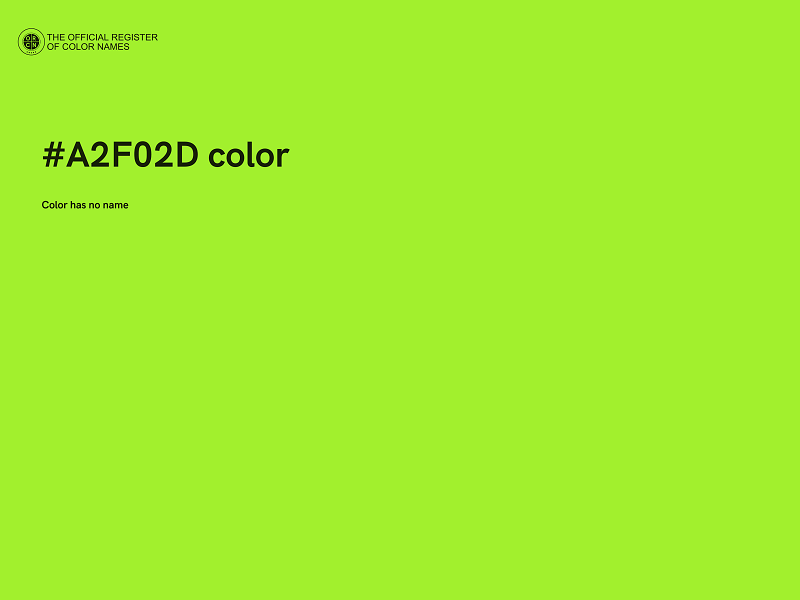 #A2F02D color image