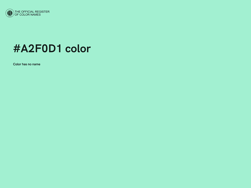 #A2F0D1 color image