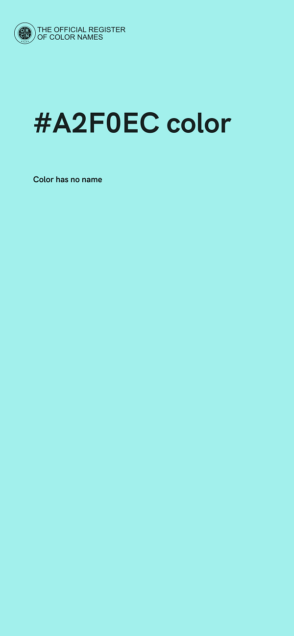 #A2F0EC color image