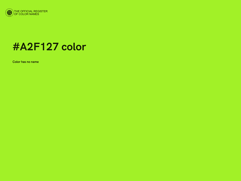 #A2F127 color image