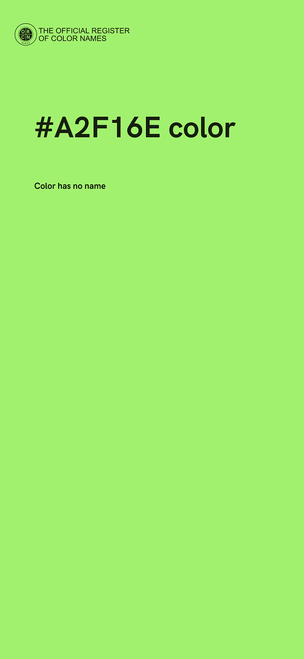 #A2F16E color image
