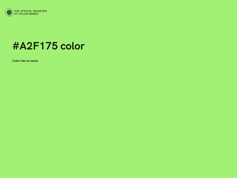 #A2F175 color image