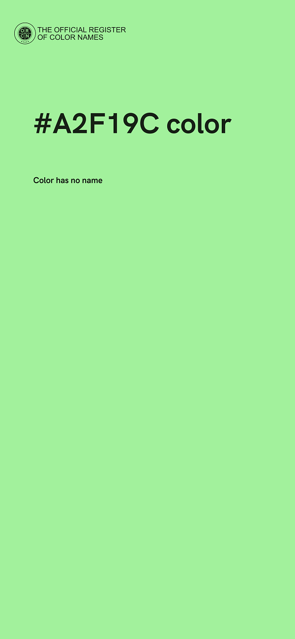 #A2F19C color image