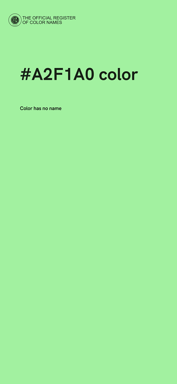 #A2F1A0 color image