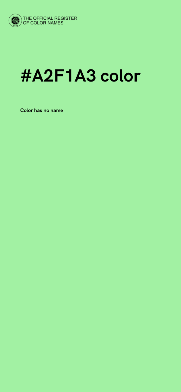 #A2F1A3 color image