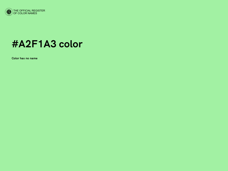 #A2F1A3 color image