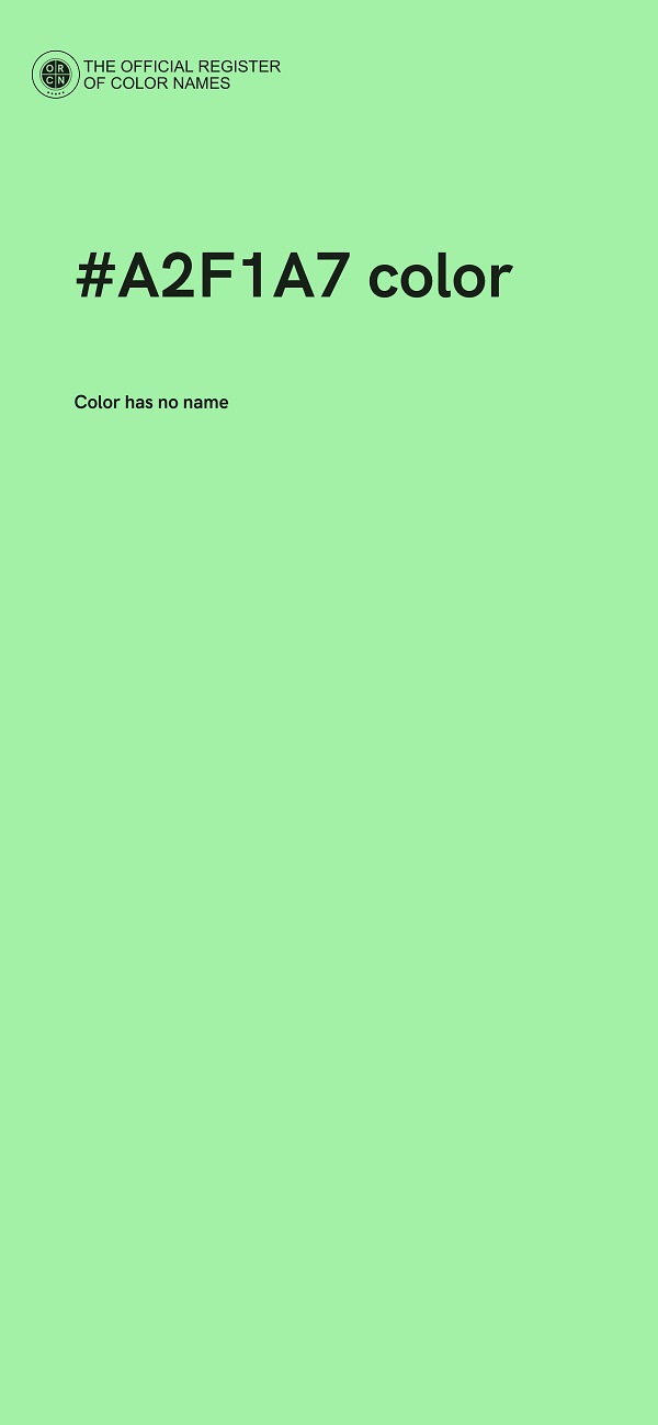 #A2F1A7 color image