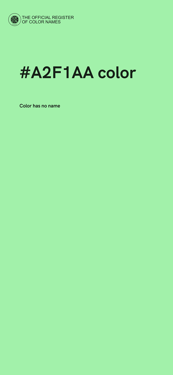 #A2F1AA color image