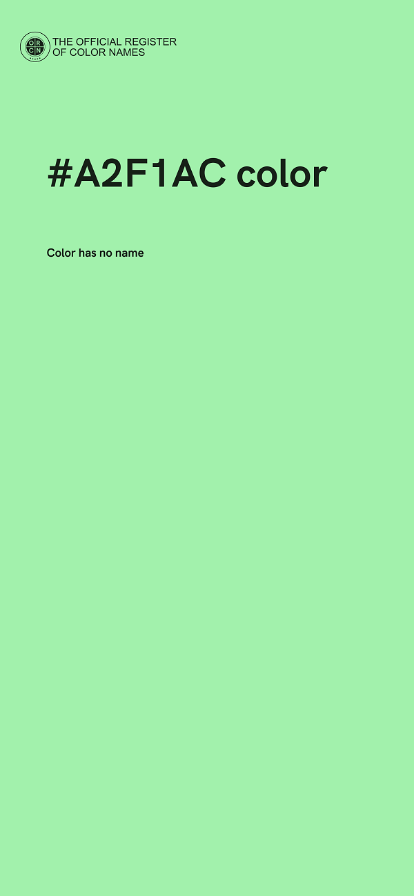 #A2F1AC color image