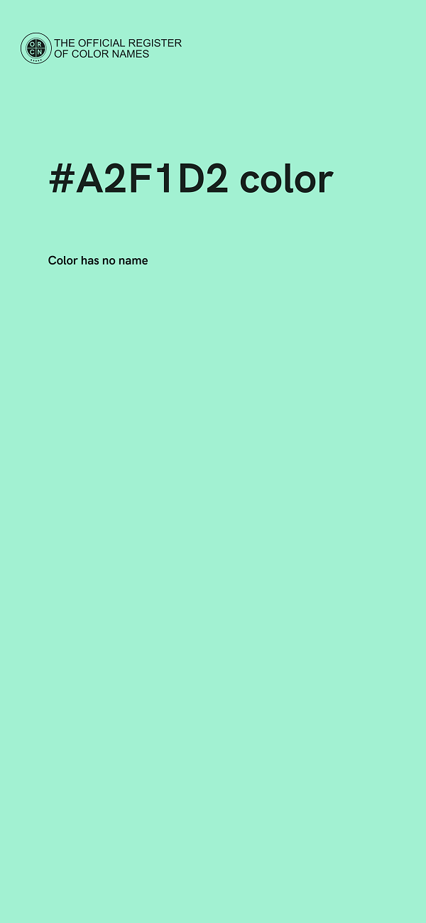 #A2F1D2 color image