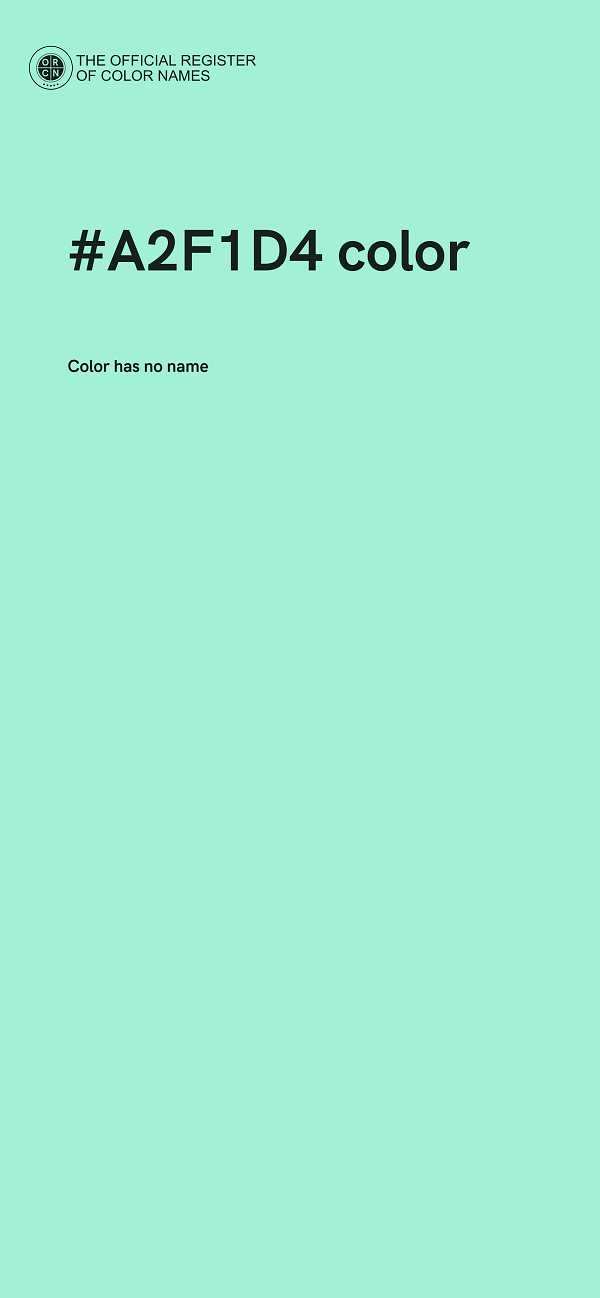 #A2F1D4 color image