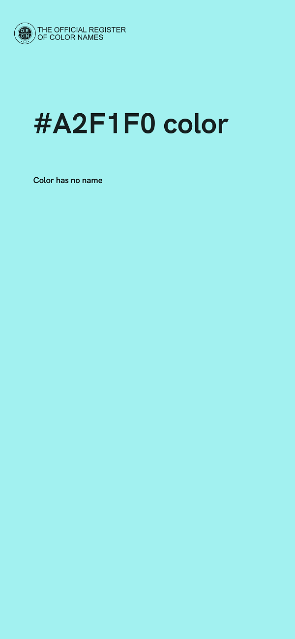 #A2F1F0 color image