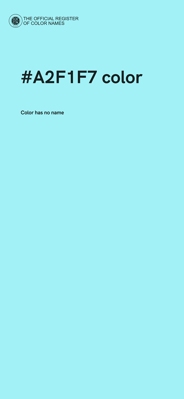 #A2F1F7 color image