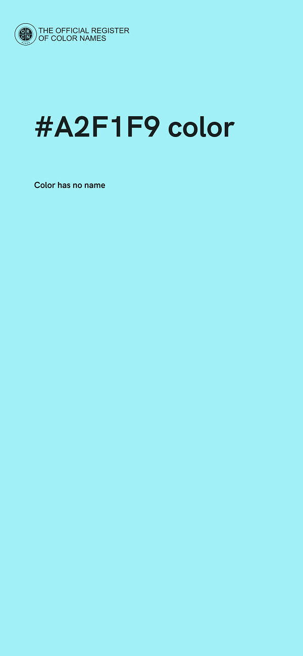 #A2F1F9 color image