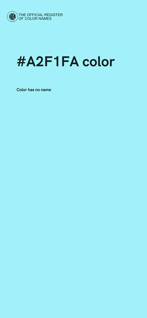 #A2F1FA color image