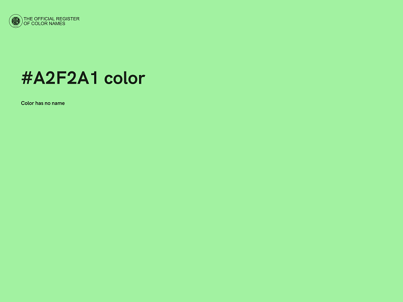 #A2F2A1 color image