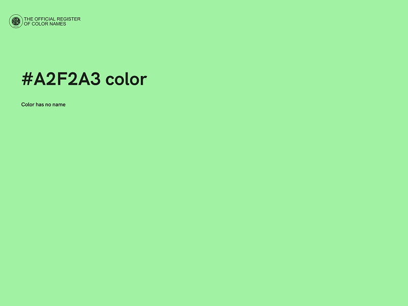 #A2F2A3 color image