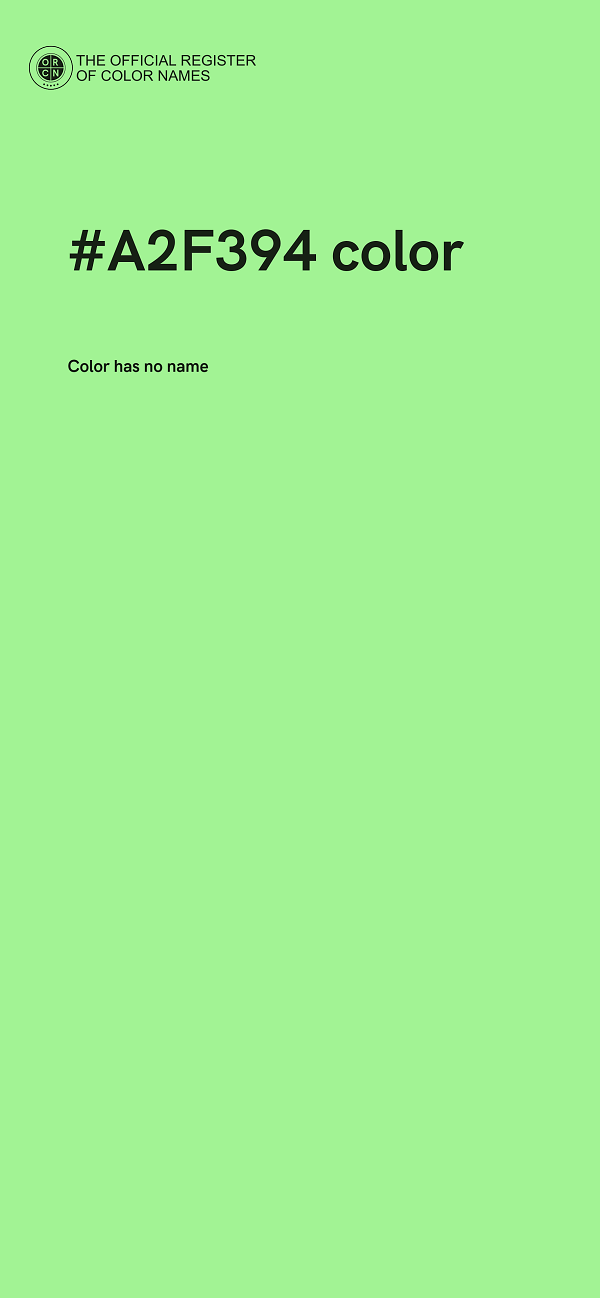 #A2F394 color image