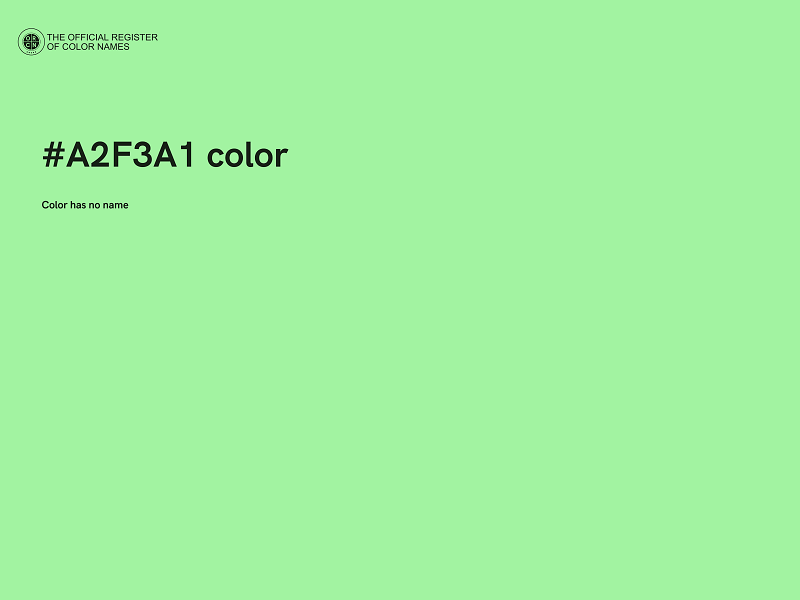 #A2F3A1 color image