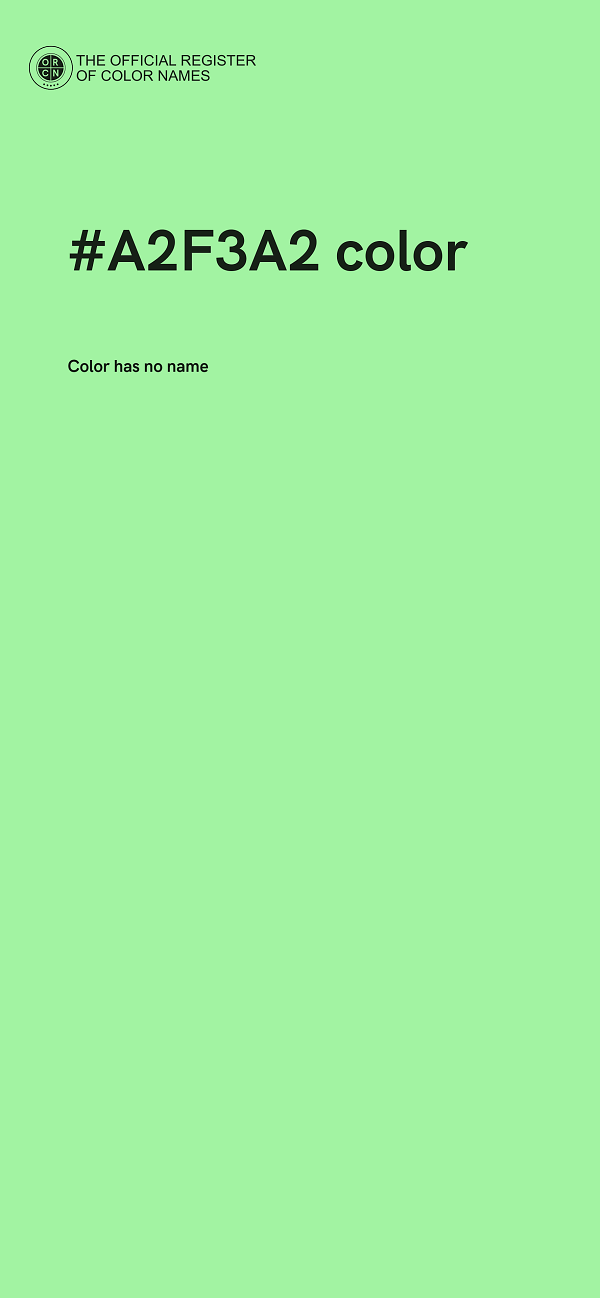 #A2F3A2 color image