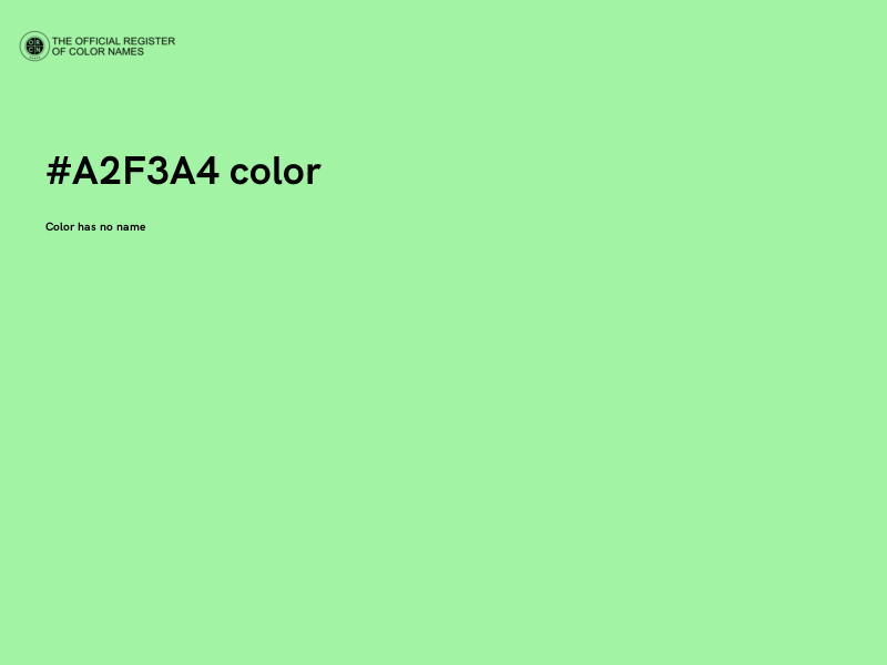 #A2F3A4 color image