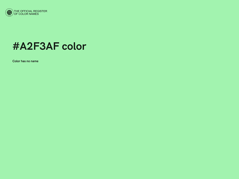 #A2F3AF color image