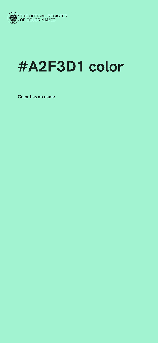 #A2F3D1 color image