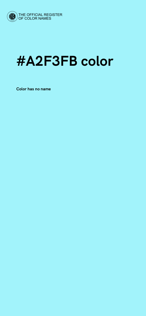 #A2F3FB color image