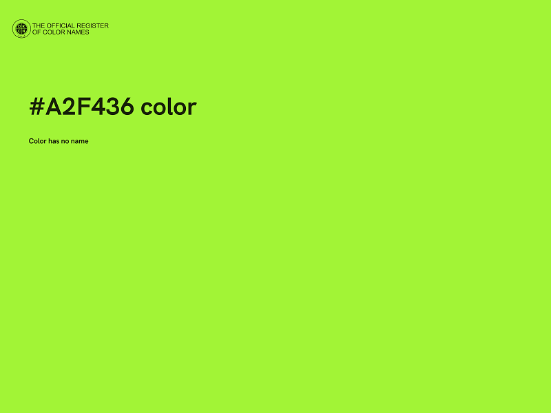 #A2F436 color image