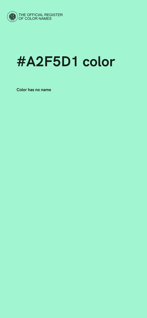 #A2F5D1 color image