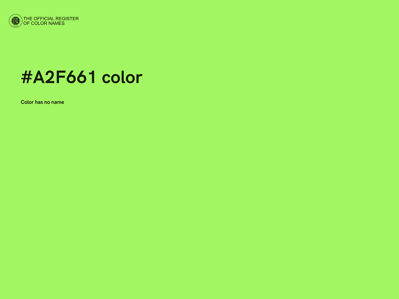 #A2F661 color image