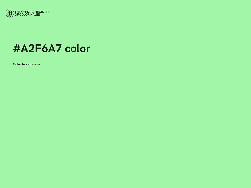 #A2F6A7 color image