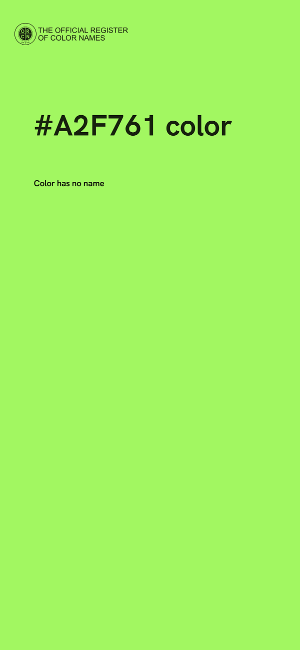 #A2F761 color image