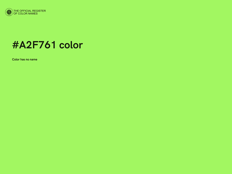 #A2F761 color image