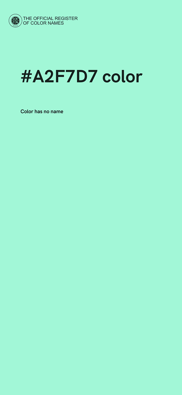 #A2F7D7 color image