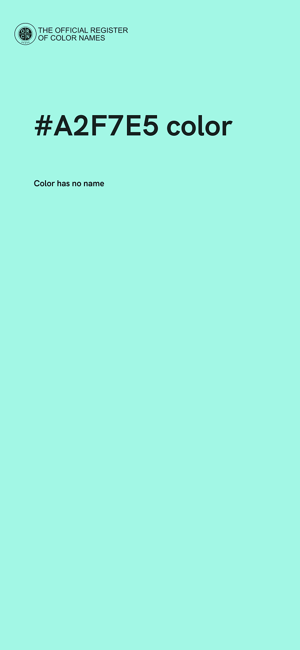 #A2F7E5 color image
