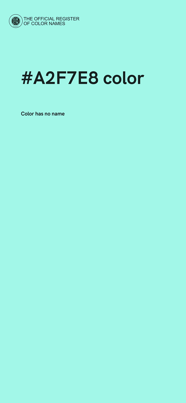 #A2F7E8 color image