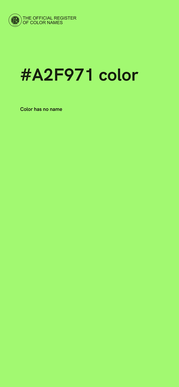 #A2F971 color image