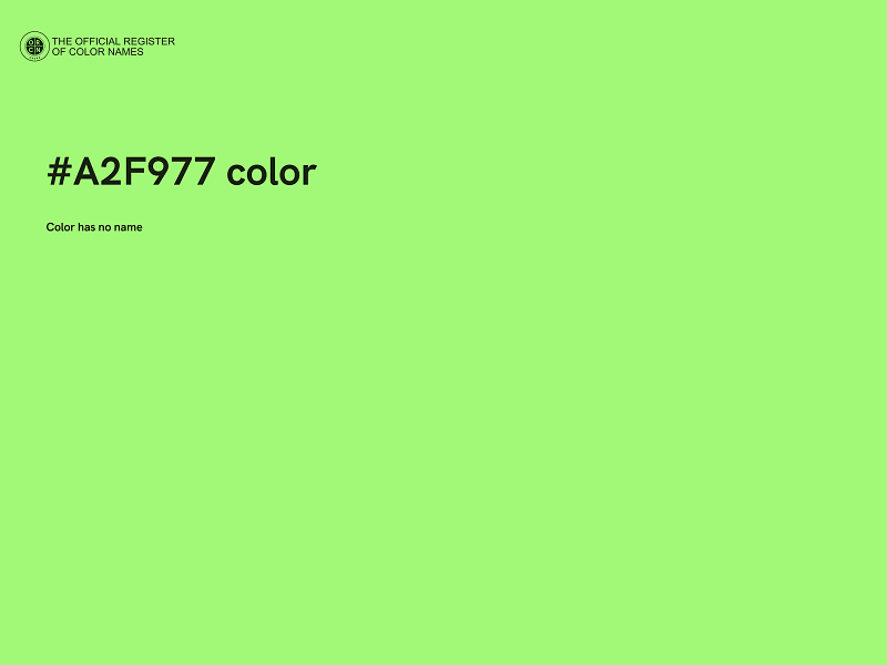 #A2F977 color image