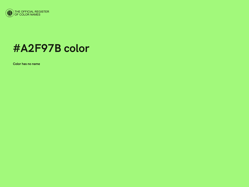 #A2F97B color image