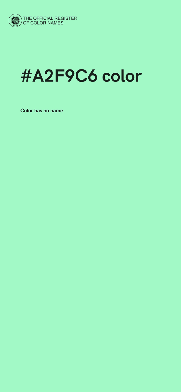 #A2F9C6 color image
